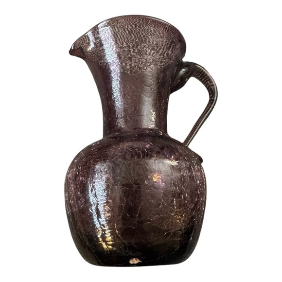 Blenko Amethyst Purple Crackle Glass
Miniature Pitcher - Picture 3 of 6